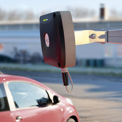 Voiture rouge lecteur TSU200 identification longue portée