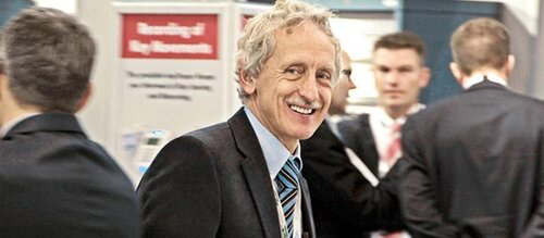 Foto vom Chef von deister electronic auf der Messe