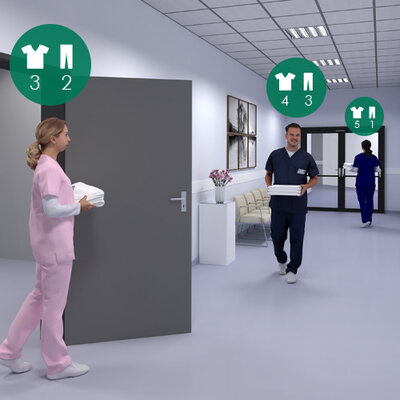 infirmier identification des stocks de linges utilisés