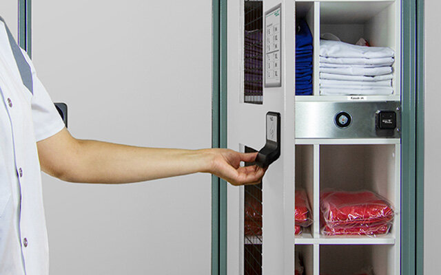 Armoire de distribution de textiles