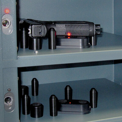 Casier locker identification RFID armes LED rouge