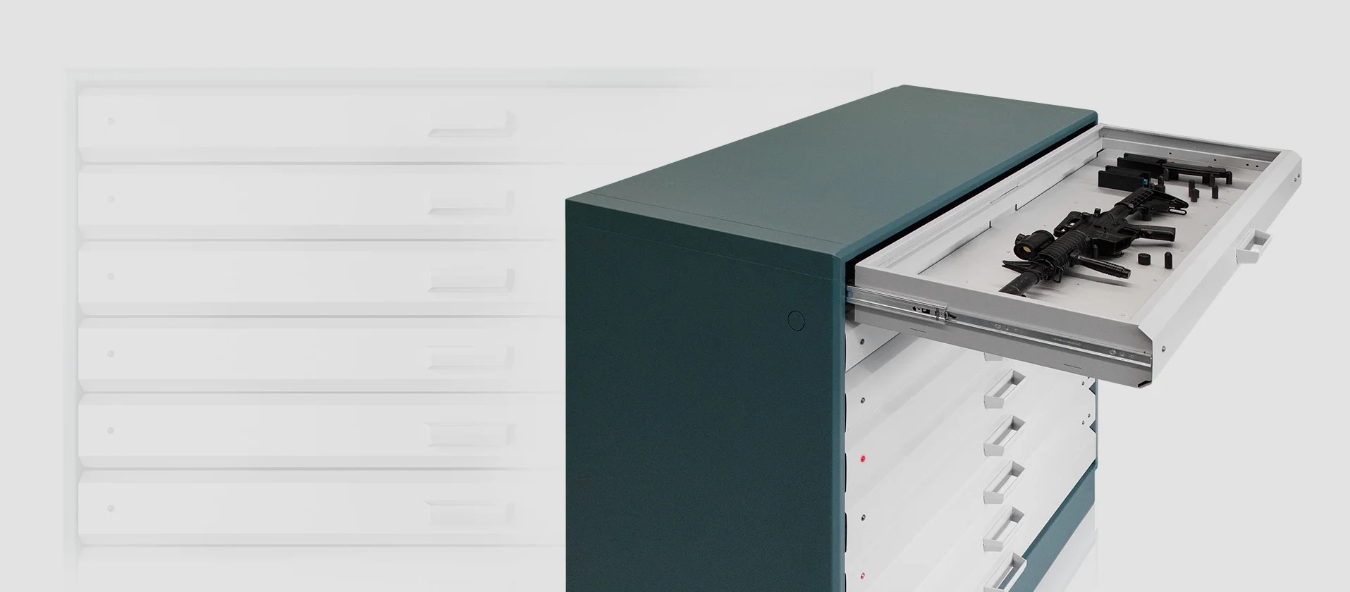 Casier tiroir horizontal gestion des armes