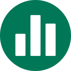 Logo vert pour l'analyse de vos données