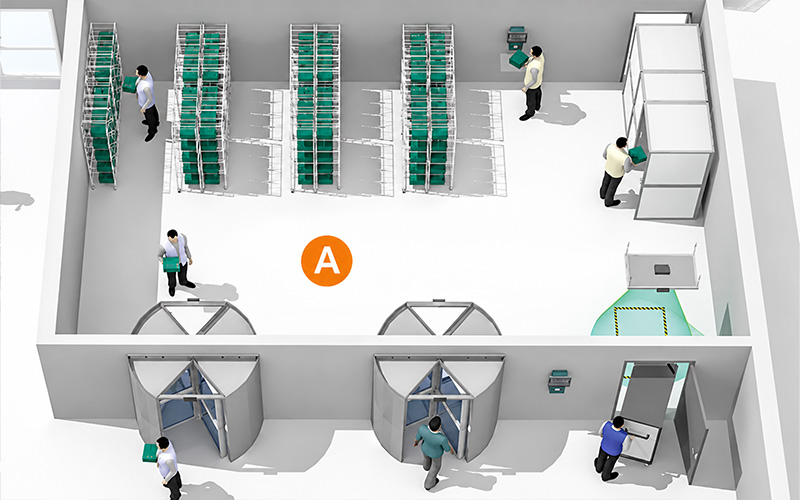 Distribution centralise linge A