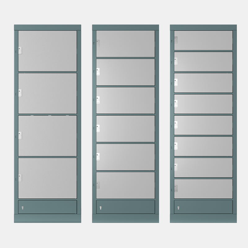 locker L with 4, 6 and 8 compartments