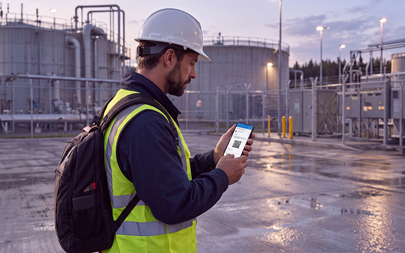 Subdienstleister ankunft QR