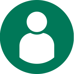 Weißes Icon zu Custom Analytics auf grünem Hintergrund