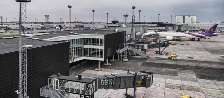 Foto von Rollbahn des Flughafen Kopenhagens